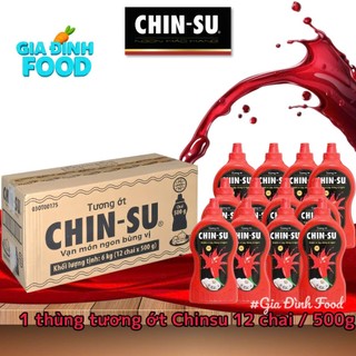 Thùng 24 Chai Tương ớt Chin su 250g - 12 Chai Tương ớt Chinsu 500g