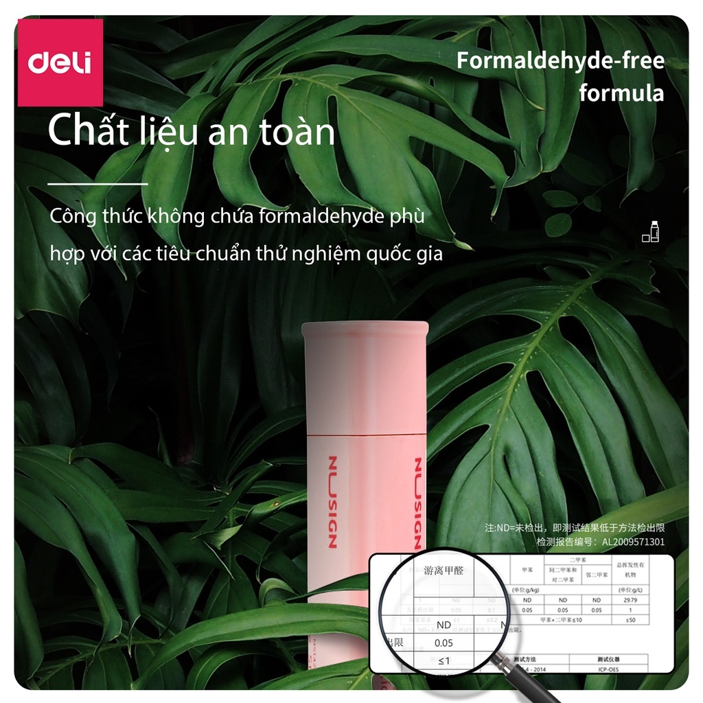 Hồ Dán Khô Deli Hình Tam Giác Siêu Dính, Dạng Thỏi Keo Rắn Màu Pastel Dễ Thương