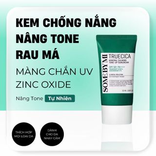 Kem chống nắng nâng tone Some By Mi Truecica Mineral Calming SPF50+ – Làm sáng da, dịu nhẹ 50ml