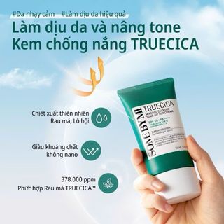 Kem chống nắng nâng tone Some By Mi Truecica Mineral Calming SPF50+ – Làm sáng da, dịu nhẹ 50ml