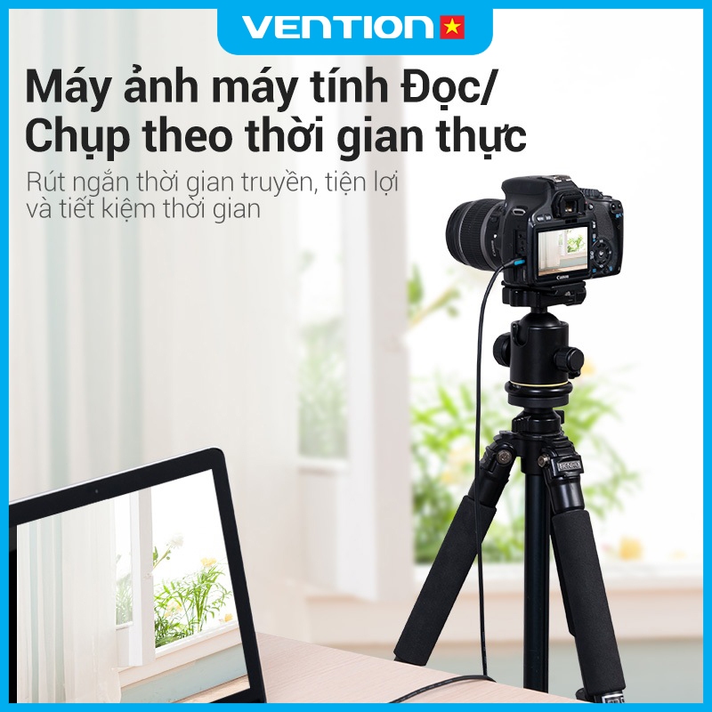 Cáp Sạc Và Truyền Dữ Liệu USB 2.0 to Mini-B Vention 15W, Truyền Tải 480Mbps Cho Máy Ảnh MP3 MP4