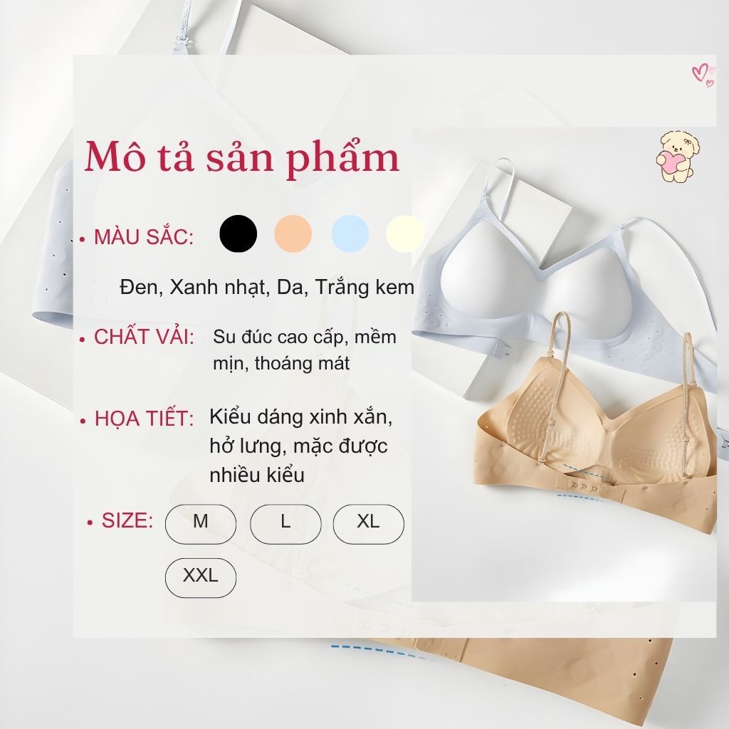 [Hàng loại 1] Áo ngực cao cấp su nữ vân sọc đệm mút mỏng nhẹ 3D nâng đỡ ngực tự nhiên LANIXA A925