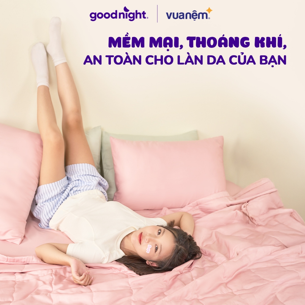 Bộ Ga Gối 3 Món Goodnight Airsilk 20cm, Ga Giường Tencel Cao Cấp Mềm Mại, 9 Màu