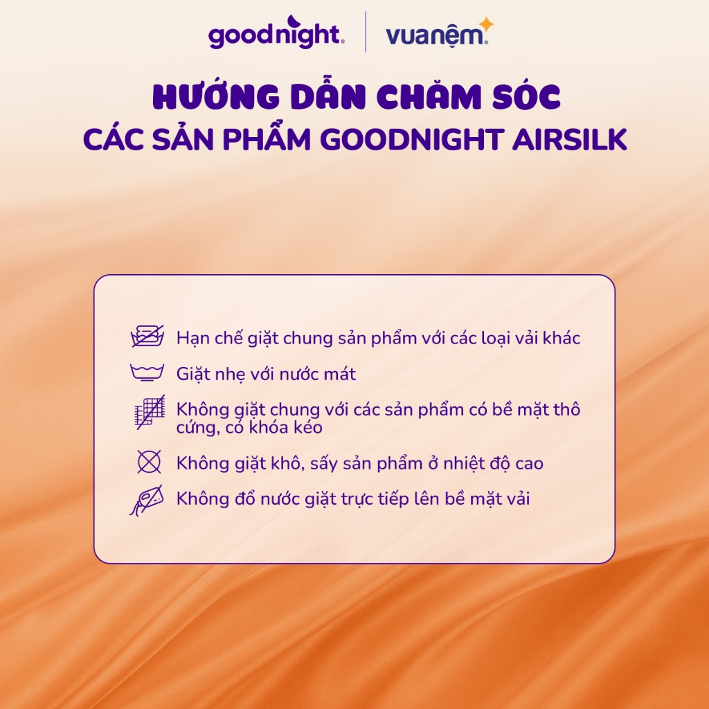 Bộ Ga Gối 3 Món Goodnight Airsilk 20cm, Ga Giường Tencel Cao Cấp Mềm Mại, 9 Màu