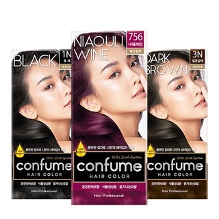 Nhuộm tóc phủ bạc màu thời trang màu tự nhiên đẹp bền màu Hàn Quốc Confume Hair Color 2x60g