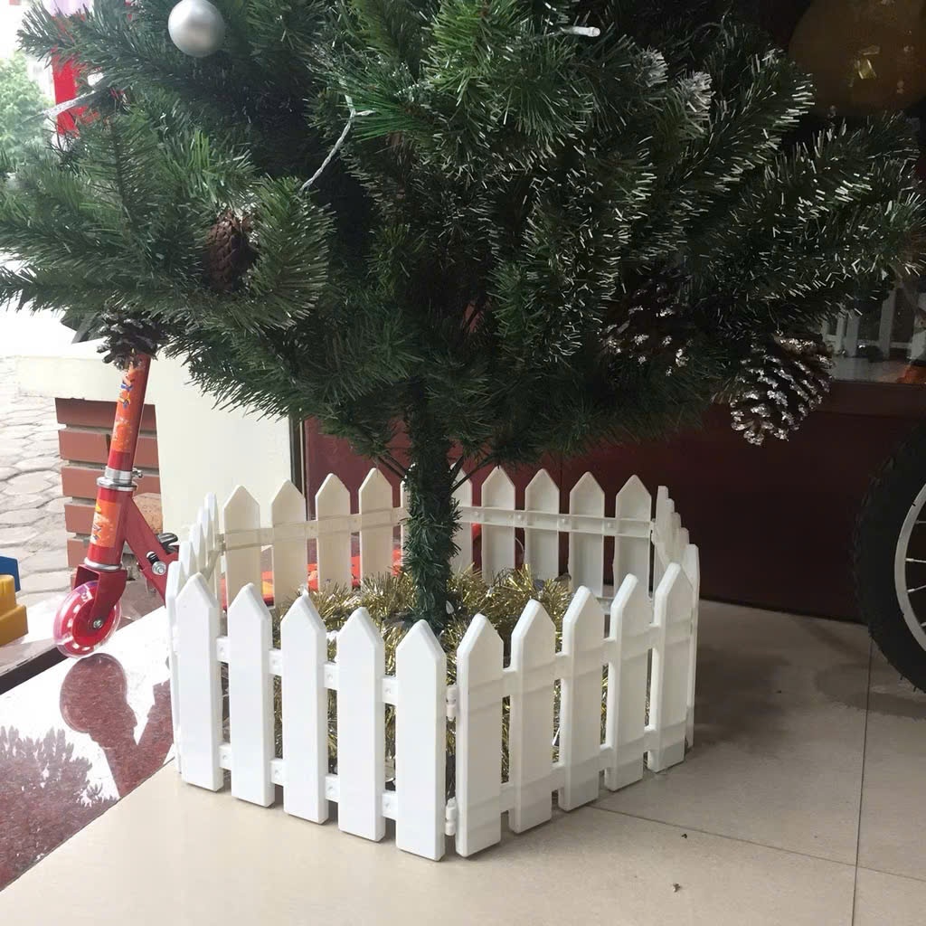 Hàng rào nhựa trắng trang trí cây thông noel, hàng rào nhựa lắp ghép nhiều kích thước