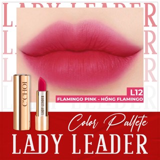 Son sáp lì C'Choi Lady Leader Flamingo Pinki mịn mượt, bền màu, an toàn cho phụ nữ có thai L12