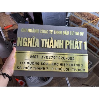 Bảng biển công ty, bảng số nhà, bảng hộ kinh doanh chất liệu alu nhôm cao cấp bền đẹp sang trọng nhiều kích thước