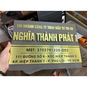 Bảng biển công ty, bảng số nhà, bảng hộ kinh doanh chất liệu alu nhôm cao cấp bền đẹp sang trọng nhiều kích thước
