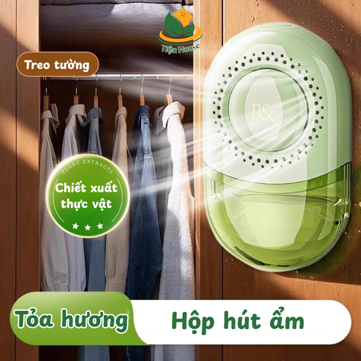 Hộp Hút Ẩm Tỏa Hương Thơm TOAM Tái Sử Dụng, Hộp Hút Ẩm Dung Tích 500ML Chống Ẩm Mốc Tủ Quần Áo, Tủ Giày