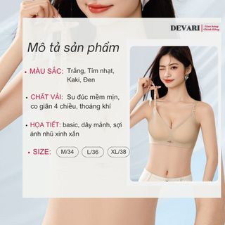Áo ngực nữ cao cấp su xịn mềm mịn thoáng mát đệm mút 3D ôm nâng ngực định hình chống xệ DEVARI A960
