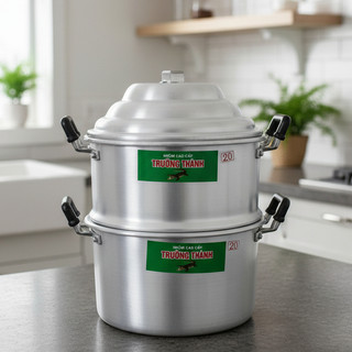 [CHÍNH HÃNG] CHÕ HẤP ĐỒ XÔI NHÔM TRƯỜNG THÀNH SIZE 20, 22, 24 cm chõ hấp xôi cho gia đình nhỏ - Phương Trang