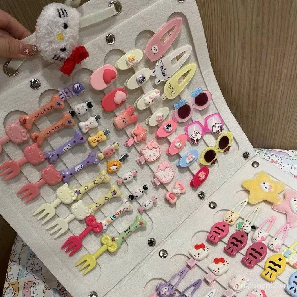 Set 20 kẹp tóc mix charm xinh xắn