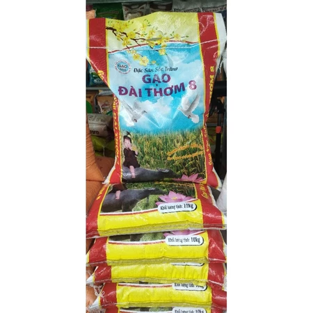 10Kg GẠO ĐÀI 8 THƠM DẺO mùi thơm tự nhiên gạo nguyên chất không pha trộn giàu dinh dưỡng