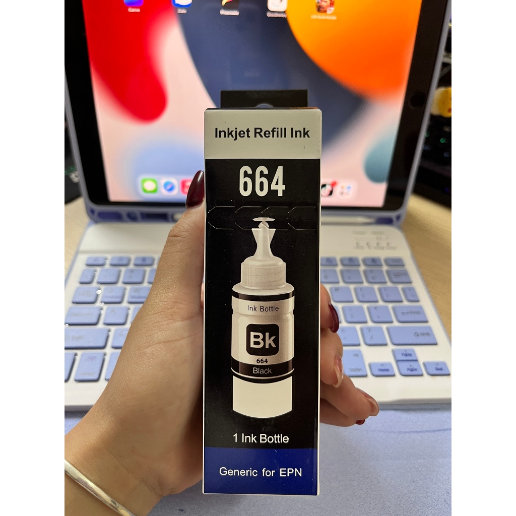 Bộ Mực In Epson T664 Chính Hãng (Refill Ink) – Đen, Xanh, Đỏ, Vàng