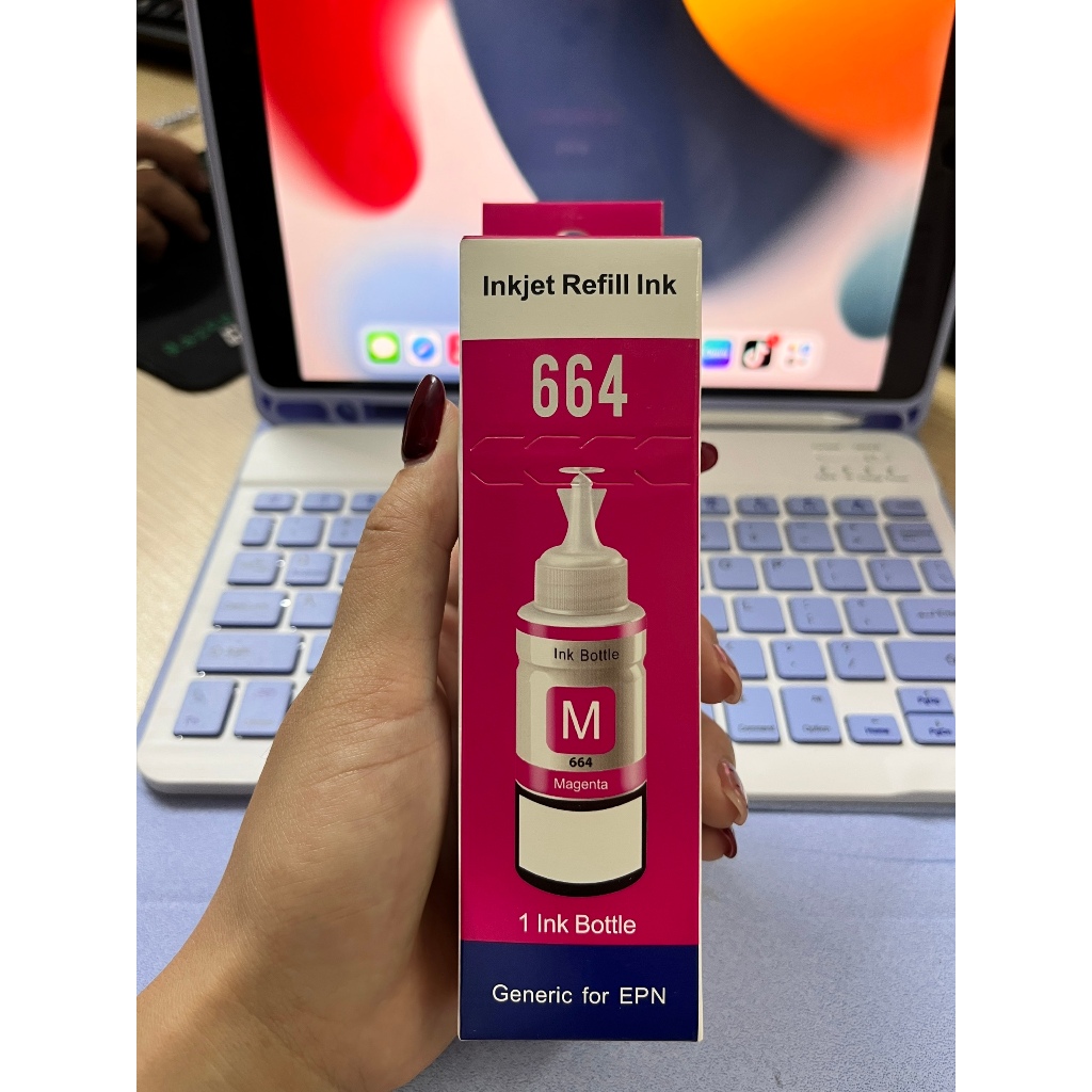 Bộ Mực In Epson T664 Chính Hãng (Refill Ink) – Đen, Xanh, Đỏ, Vàng