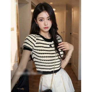 ÁO LEN DỆT KIM NỮ KẺ NGANG QC