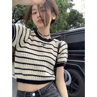 ÁO LEN DỆT KIM NỮ KẺ NGANG QC