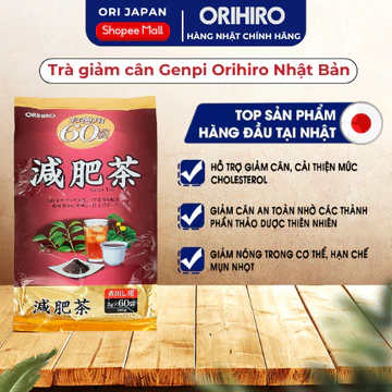Trà Giảm Cân Genpi ORIHIRO Đẹp Da, Giảm Mỡ Thừa, Hỗ Trợ Hệ Tiêu Hóa Túi 60 Gói Nhỏ