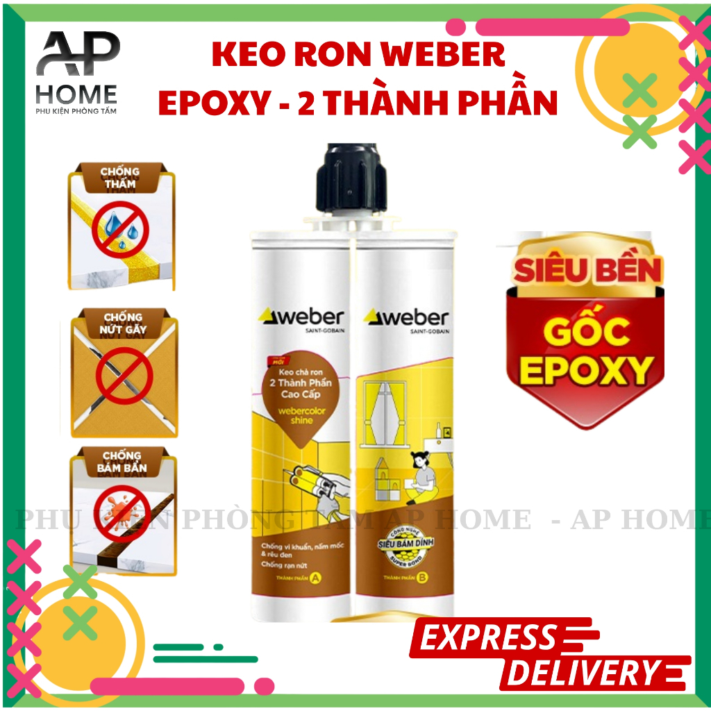 Keo chà ron Weber - EPOXY 2 thành phần cao cấp chống bám bẩn tuyệt đối ...