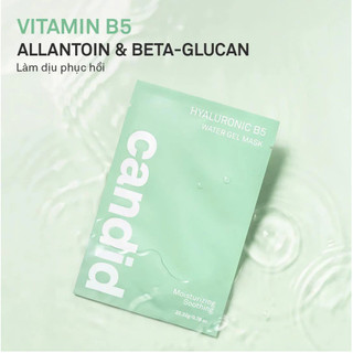 Mặt nạ Candid Water Gel Mask Hyaluronic B5/ Niacinamide Vitamin C Phục Hồi, Sáng Da 22g