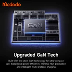 Cốc Sạc Mcdodo Gana Mini 67W 3 Cổng Sạc Nhanh | Công Nghệ GaN Siêu Nhỏ Gọn, 2 Cổng Type-C & 1 USB — ảnh 7