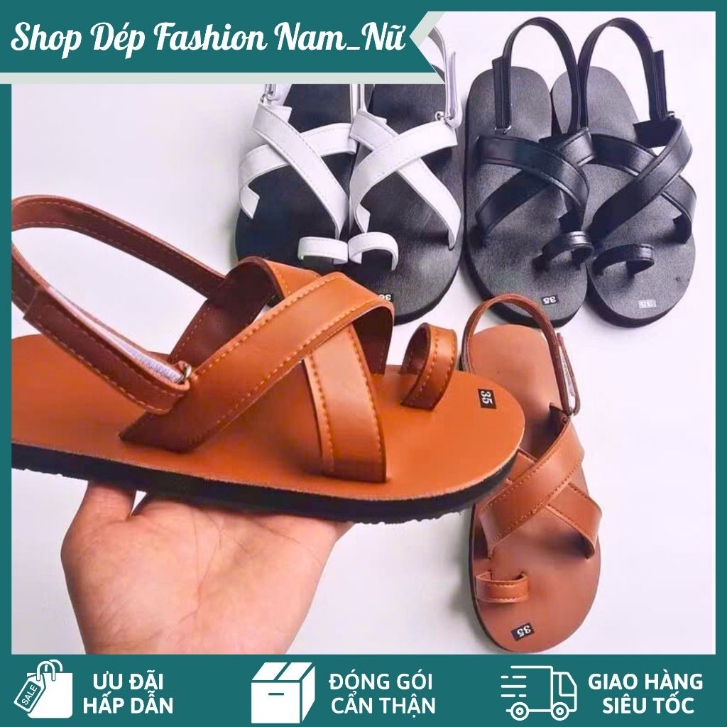 Sandal Nữ Quai Da Đan Chéo  – Dép Nữ Đế Bằng Êm Chân, Thời Trang Hàn Quốc