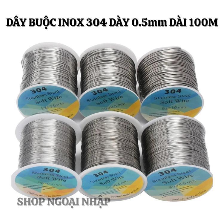 Dây thép buộc inox 304 dây 0.5mm cuộn dài 100m-Dây inox mềm