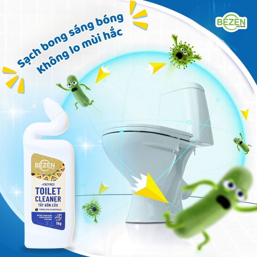 Nước Tẩy Bồn Cầu BEZEN 1kg Hương Quế Diệt Khuẩn Khử Mùi Nhà Vệ Sinh Hiệu Quả Tẩy Sạch Toilet