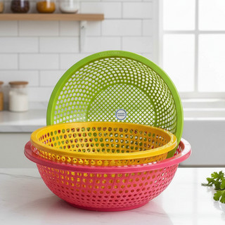 Combo 2c Rổ Nhựa PP Winhome – Rổ Tròn Thoát Nước Nhanh, Rỗ Cải, Nhiều Size - Phương Trang