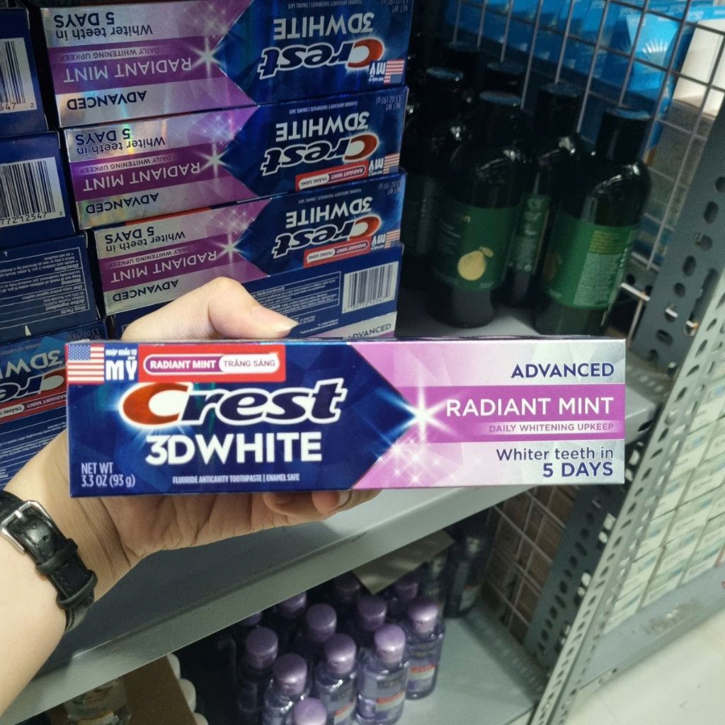 [Hàng Mỹ] Kem Đánh Răng Crest 3D White Radiant Mint - 93g