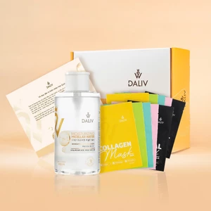 Hộp quà tặng dưỡng da Daliv ( Nước tẩy trang 500ml + 10 miếng mặt nạ )