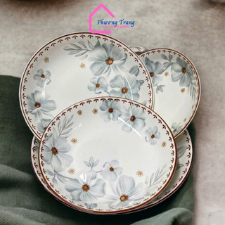 DĨA TRÒN ẢO HOA DỪA TRẮNG HOA VĂN 4D - SIZE 6,7,8,9 - Phương Trang