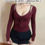 Set 2 món áo khoác ngoài kèm áo hai dây may đúp dáng ôm babytee tôn dáng