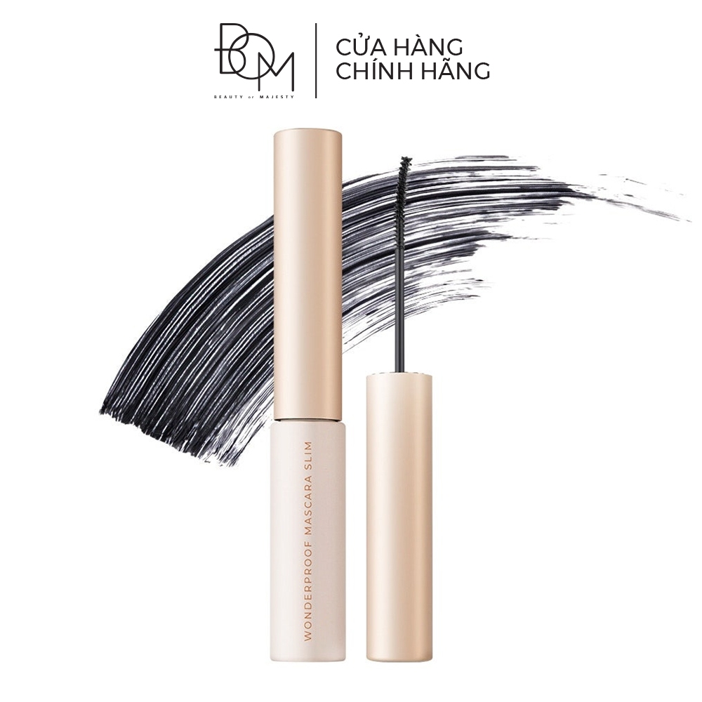 Chuốt Mi Đầu Cọ Mảnh B.O.M Wonderproof Mascara Slim - 4,5G