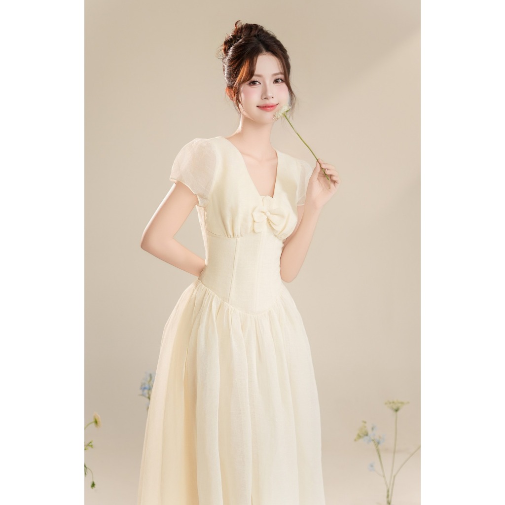 Đầm váy dài cổ tim -Keelin Dress
