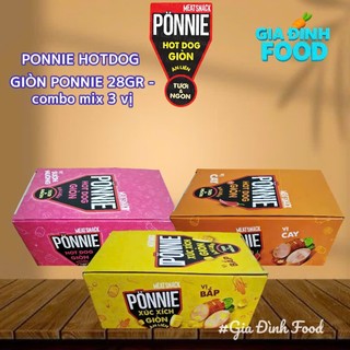 [Chọn vị] Combo Hotdog Ponnie Xúc Xích Giòn Ăn Liền (1 Hộp x 20 Cây x 20G)