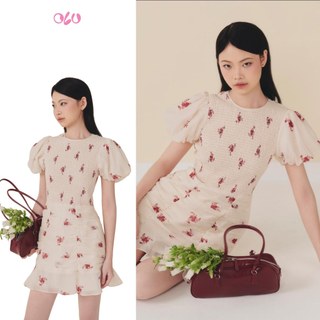 Đầm OLV hoa tay bồng dáng ôm ngọt ngào nữ tính Journee phù hợp đi chơi đi làm