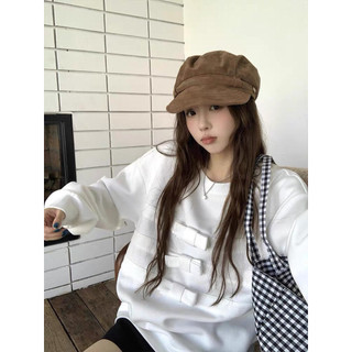 Le rouge | Ribbon sweater Áo nỉ sweater cổ tròn họa tiết nơ nhỏ 🎀🎀🎀