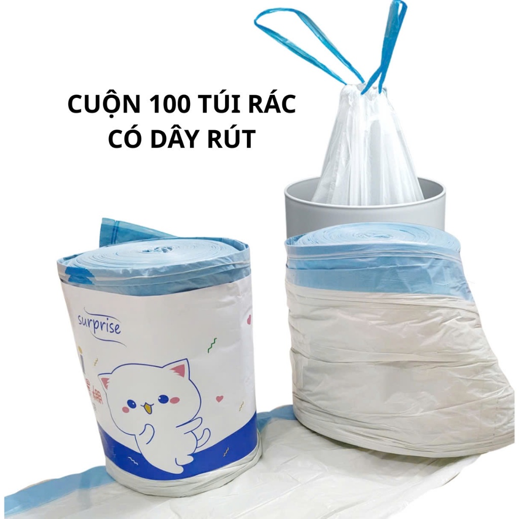 Cuộn túi rác có dây rút tiện lợi nhỏ gọn | Shopee Việt Nam