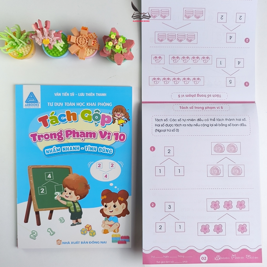Sách Toán Tư Duy Cho Bé–Tách Gộp Trong Phạm Vi 10 & 20 Theo Phương Pháp Nhẩm Nhanh Tính Đúng