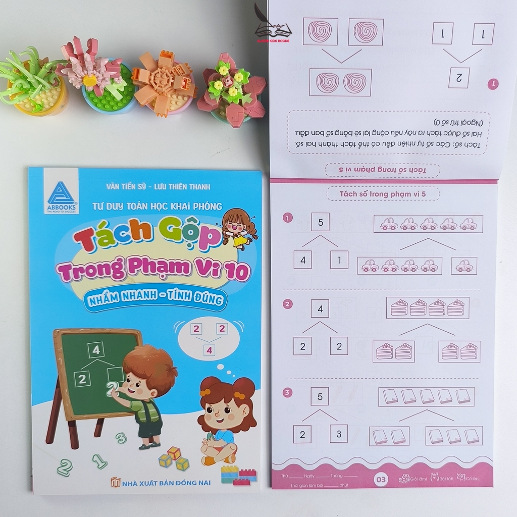 Sách Toán Tư Duy Cho Bé–Tách Gộp Trong Phạm Vi 10 & 20 Theo Phương Pháp Nhẩm Nhanh Tính Đúng
