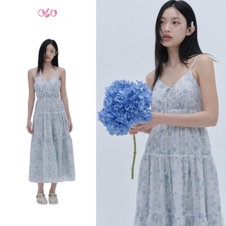 Đầm OLV 2 dây dáng Maxi cổ V nhún eo nữ tính điệu đà Mercer phù hợp đi chơi đi biển mùa hè
