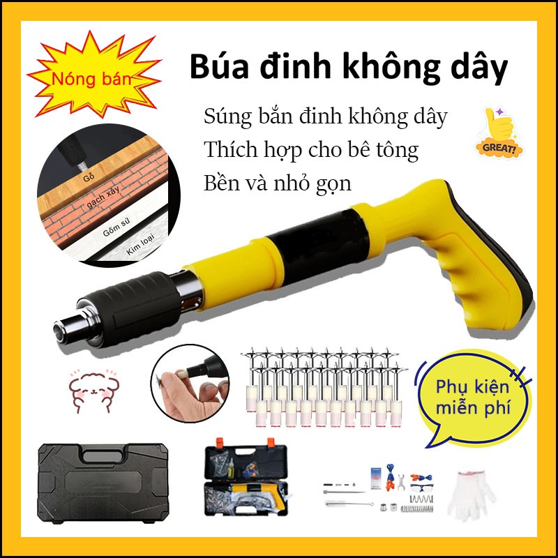 Súng bắn đinh thủ công Công cụ đinh rivet thép Dành cho bê tông Súng ...
