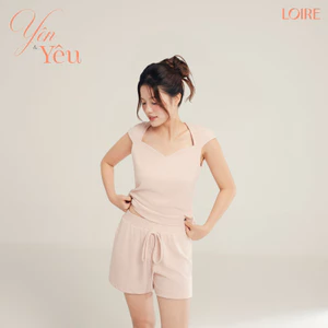 Set Đồ Bộ Nữ Loire FDMN250324 Cổ Vuông Chất Thun Gân Màu Pastel Xinh Xắn