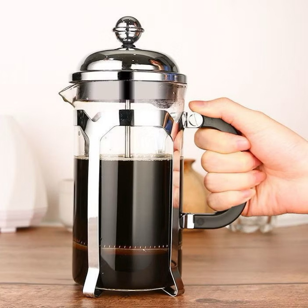 Bình Pha cà phê Nén Kiểu Pháp Nhiều Dung Tích Tặng kèm Thìa Nhựa Đong Cafe Tiện Dụng hk ntt95