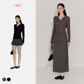 Áo thun OLV len co giãn ôm body tôn dáng dễ phối phù hợp đi làm đi chơi Josilyn nhiều màu