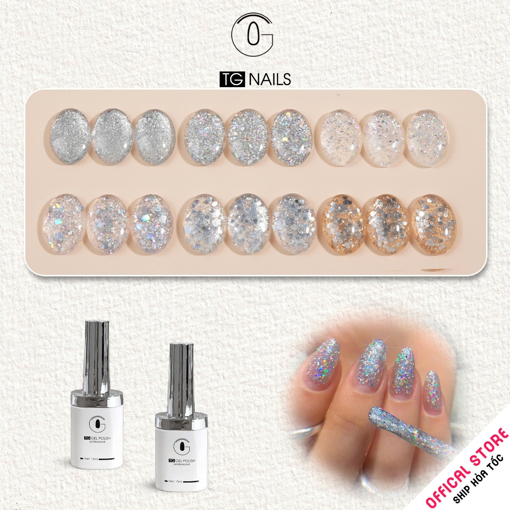 Sơn gel nhũ kim tuyến lẻ hãng TG siêu sáng