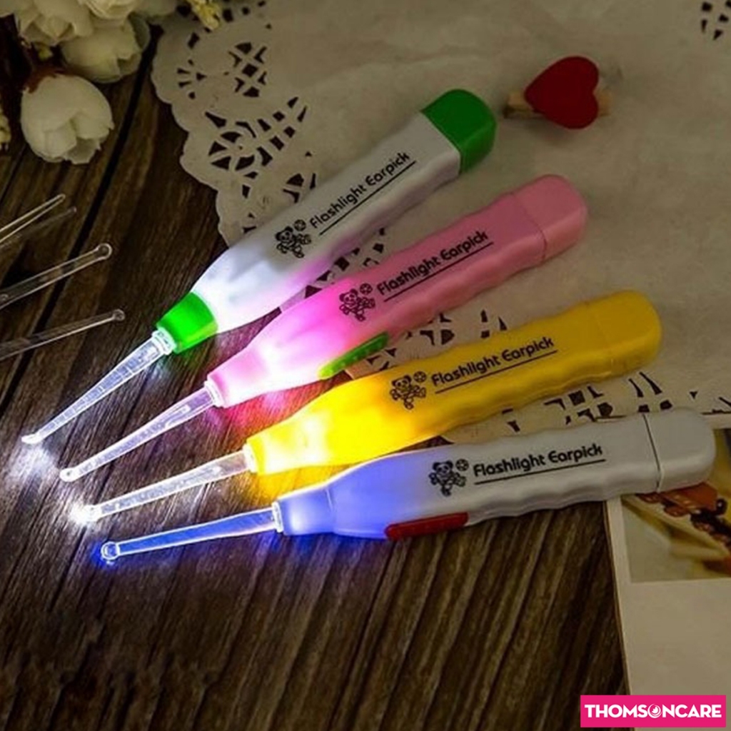 Dụng cụ lấy ráy tai, bộ dụng cụ 6 món ngoáy tai - Bộ vệ sinh tai có đèn - ảnh 8