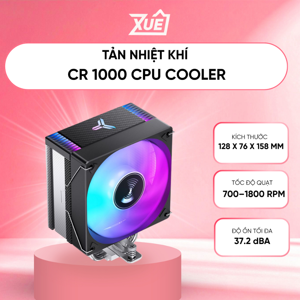 Tản Nhiệt Khí CR 1000 CPU Cooler 4 Ống Đồng Quạt 120mm PWM Đa Socket ...